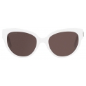 Balenciaga - Occhiali da Sole Flat Butterfly - Bianco - Occhiali da Sole - Balenciaga Eyewear