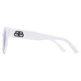 Balenciaga - Flat Butterfly Sunglasses - White - Sunglasses - Balenciaga Eyewear