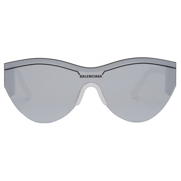 Balenciaga - Ski Cat Sunglasses - White Silver - Sunglasses - Balenciaga Eyewear
