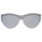 Balenciaga - Occhiali da Sole Ski Cat - Bianco Argento - Occhiali da Sole - Balenciaga Eyewear