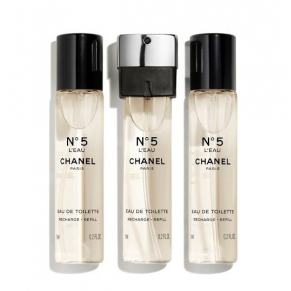 Chanel - N°5 L'EAU - Mini Twist And Spray Recharge - Luxury Fragrances - 3x7 ml