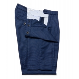 Cruna - Raval Trousers in Fresh Wool - 562 - Navy - Handmade in Italy - Luxury High Quality Pants
