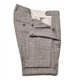 Cruna - Pantalone Raval in Lana e Lino - 557 - Moro - Handmade in Italy - Pantaloni di Alta Qualità Luxury