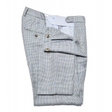 Cruna - Raval Trousers in Wool and Linen - 557 - Avio - Handmade in Italy - Luxury High Quality Pants