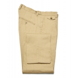 Cruna - Pantalone Raval in Cotone - 536 - Terra - Handmade in Italy - Pantaloni di Alta Qualità Luxury