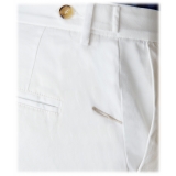 Cruna - Pantalone Raval in Cotone - 520 - Off White - Handmade in Italy - Pantaloni di Alta Qualità Luxury