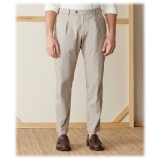 Cruna - Pantalone Raval in Cotone - 520 - Beige - Handmade in Italy - Pantaloni di Alta Qualità Luxury