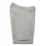 Cruna - Raval Trousers in Fresh Wool - 560 - Light Grey - Handmade in Italy - Luxury High Quality Pants