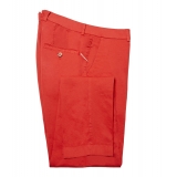 Cruna - Pantalone New Town in Cotone - 522 - Rosso - Handmade in Italy - Pantaloni di Alta Qualità Luxury