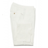 Cruna - Pantalone New Town in Cotone - 522 - Off White - Handmade in Italy - Pantaloni di Alta Qualità Luxury