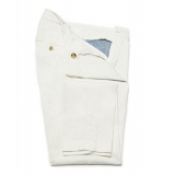 Cruna - New Town Trousers in Cotton - 522 - Off White - Handmade in Italy - Luxury High Quality Pants
