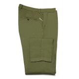 Cruna - Pantalone New Town in Cotone - 520 - Army - Handmade in Italy - Pantaloni di Alta Qualità Luxury