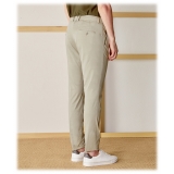 Cruna - New Town Trousers in Cotton - 520 - Green - Handmade in Italy - Luxury High Quality Pants