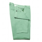 Cruna - New Town Trousers in Cotton - 520 - Green - Handmade in Italy - Luxury High Quality Pants
