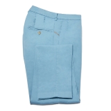 Cruna - New Town Trousers in Cotton - 520 - Light Blue - Handmade in Italy - Luxury High Quality Pants
