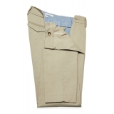 Cruna - Pantalone Marais in Cotone - 566 - Beige - Handmade in Italy - Pantaloni di Alta Qualità Luxury