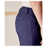 Cruna - Marais Trousers in Cotton - 566 - Navy - Handmade in Italy - Luxury High Quality Pants