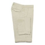 Cruna - Pantalone Marais in Lino - 540 - ECRU - Handmade in Italy - Pantaloni di Alta Qualità Luxury