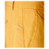 Cruna - Pantalone Marais in Cotone - 511 - Senape - Handmade in Italy - Pantaloni di Alta Qualità Luxury