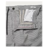 Cruna - Pantalone Mitte in Fresco Lana - 562 - Grigio Medio - Handmade in Italy - Pantaloni di Alta Qualità Luxury