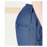 Cruna - Mitte Trousers in Fresh Wool - 562 - Navy - Handmade in Italy - Luxury High Quality Pants