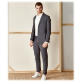 Cruna - Mitte Trousers in Fresh Wool - 560 - Medium Grey - Handmade in Italy - Luxury High Quality Pants