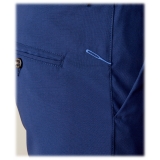 Cruna - Pantalone Mitte in Fresco Lana - 560 - Navy - Handmade in Italy - Pantaloni di Alta Qualità Luxury