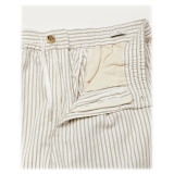 Cruna - Pantalone Mitte in Cotone - 533 - Beige - Handmade in Italy - Pantaloni di Alta Qualità Luxury