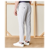 Cruna - Pantalone Mitte in Cotone - 533 - Navy - Handmade in Italy - Pantaloni di Alta Qualità Luxury