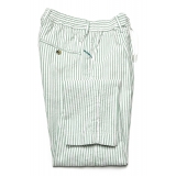 Cruna - Mitte Trousers in Cotton - 533 - Green - Handmade in Italy - Luxury High Quality Pants