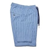Cruna - Pantalone Mitte in Cotone - 528 - Royal - Handmade in Italy - Pantaloni di Alta Qualità Luxury