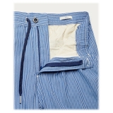 Cruna - Pantalone Mitte in Cotone - 528 - Royal - Handmade in Italy - Pantaloni di Alta Qualità Luxury