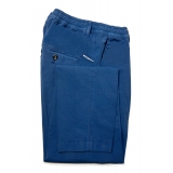 Cruna - Pantalone Mitte in Cotone - 511 - Royal - Handmade in Italy - Pantaloni di Alta Qualità Luxury