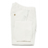 Cruna - Pantalone Mitte in Cotone - 511 - Off White - Handmade in Italy - Pantaloni di Alta Qualità Luxury