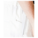 Cruna - Pantalone Mitte in Cotone - 511 - Off White - Handmade in Italy - Pantaloni di Alta Qualità Luxury