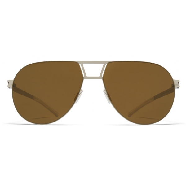 Mykita - Zane - NO1 - Argento Opaco Marrone - Metal Collection - Occhiali da Sole - Mykita Eyewear