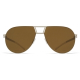 Mykita - Zane - NO1 - Argento Opaco Marrone - Metal Collection - Occhiali da Sole - Mykita Eyewear