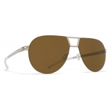 Mykita - Zane - NO1 - Argento Opaco Marrone - Metal Collection - Occhiali da Sole - Mykita Eyewear