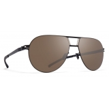 Mykita - Zane - NO1 - Black Silver Brown - Metal Collection - Sunglasses - Mykita Eyewear