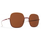 Mykita - Magda - Decades - Champagne Gold Cranberry - Metal Collection - Sunglasses - Mykita Eyewear