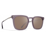 Mykita - Borga - Lite - Fumo Argento Opaco Marrone - Acetate Collection - Occhiali da Sole - Mykita Eyewear