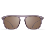 Mykita - Kallio - Lite - Fumo Opaco Argento Opaco Marrone - Acetate Collection - Occhiali da Sole - Mykita Eyewear