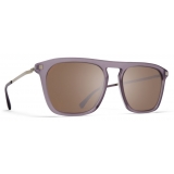 Mykita - Kallio - Lite - Fumo Opaco Argento Opaco Marrone - Acetate Collection - Occhiali da Sole - Mykita Eyewear