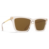 Mykita - Kiska - Lite - Champagne Gold Brown - Acetate Collection - Sunglasses - Mykita Eyewear