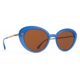 Mykita - Luava - Lite - Blu Rame Marrone - Acetate Collection - Occhiali da Sole - Mykita Eyewear