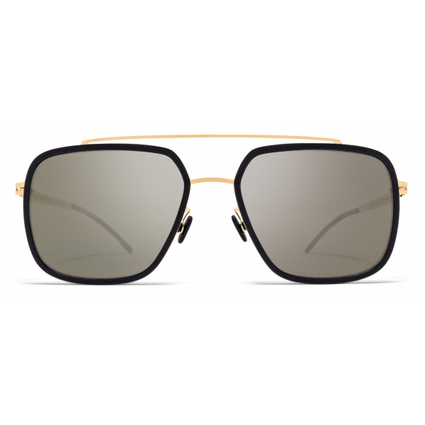 Mykita - Reed - Mykita Mylon - Nero Oro Canna di Fucile - Metal Collection - Occhiali da Sole - Mykita Eyewear