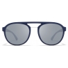 Mykita - Sting - Mykita Mylon - Blu Navy Argento - Mylon Collection - Occhiali da Sole - Mykita Eyewear