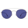 Mykita - MMCRAFT009 - Mykita & Maison Margiela - Silver Indigo - Metal Collection - Sunglasses - Mykita Eyewear