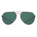 Mykita - MMESSE027 - Mykita & Maison Margiela - Matte Brown Dark Green - Metal Collection - Sunglasses - Mykita Eyewear