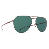 Mykita - MMESSE027 - Mykita & Maison Margiela - Matte Brown Dark Green - Metal Collection - Sunglasses - Mykita Eyewear